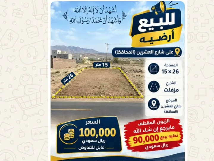 ارض للبيع في عتق